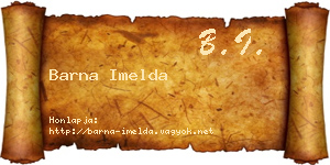 Barna Imelda névjegykártya