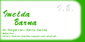 imelda barna business card